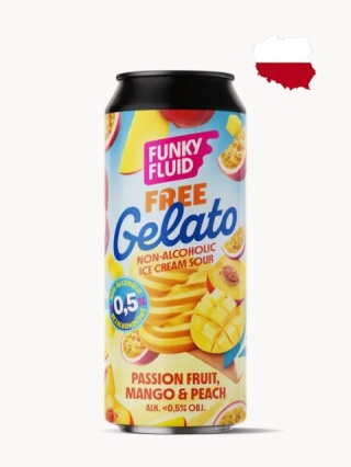 FUNKY FLUID Free Gelato - Piwo Bezalkoholowe Marakuja | Mango