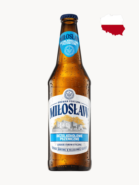 Pszeniczne piwo Miłosław Bezalkoholowe Pszeniczne piwo Miłosław Bezalkoholowe