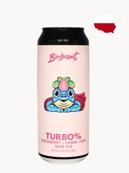 BIRBANT TURBO% II - Piwo Bezalkoholowe Agrest | Guwana | Kiwi